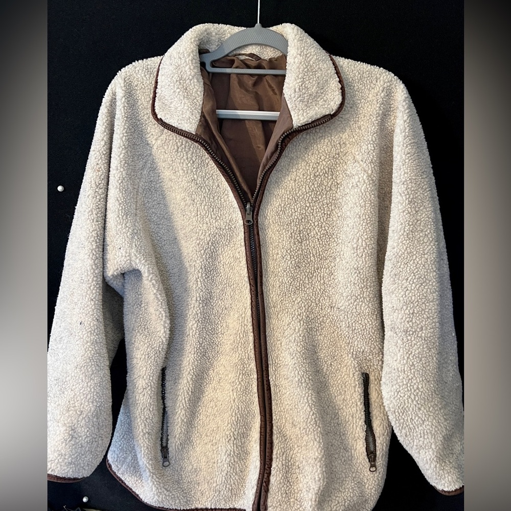 Vintage Fleece Jacket. Reversible. Size Large.